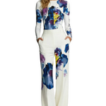 Celestique – Artistic colourblock elegance – Top and trouser set