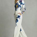 Celestique – Artistic colourblock elegance – Top and trouser set