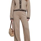 Cerivelle – Contrast trim – Knit loungewear set