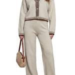 Cerivelle – Contrast trim – Knit loungewear set