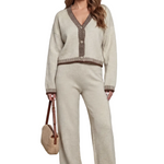 Cerivelle – Contrast trim – Knit loungewear set