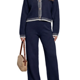 Cerivelle – Contrast trim – Knit loungewear set