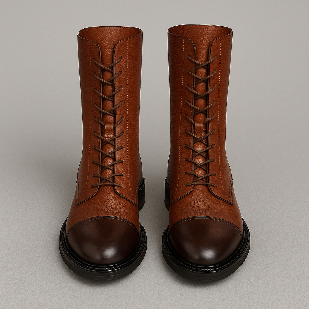ELEGANT LEATHER ANKLE BOOTS