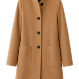 STRUCTURED COLLAR BUTTON-DOWN COAT – CLEAN CUT