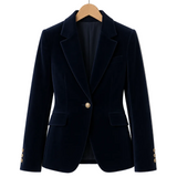 WOMEN’S BLAZER WITH LAPELS AND SINGLE BUTTON