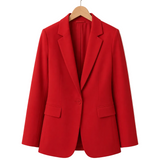 WOMEN’S BLAZER WITH NOTCHED LAPEL AND SINGLE BUTTON