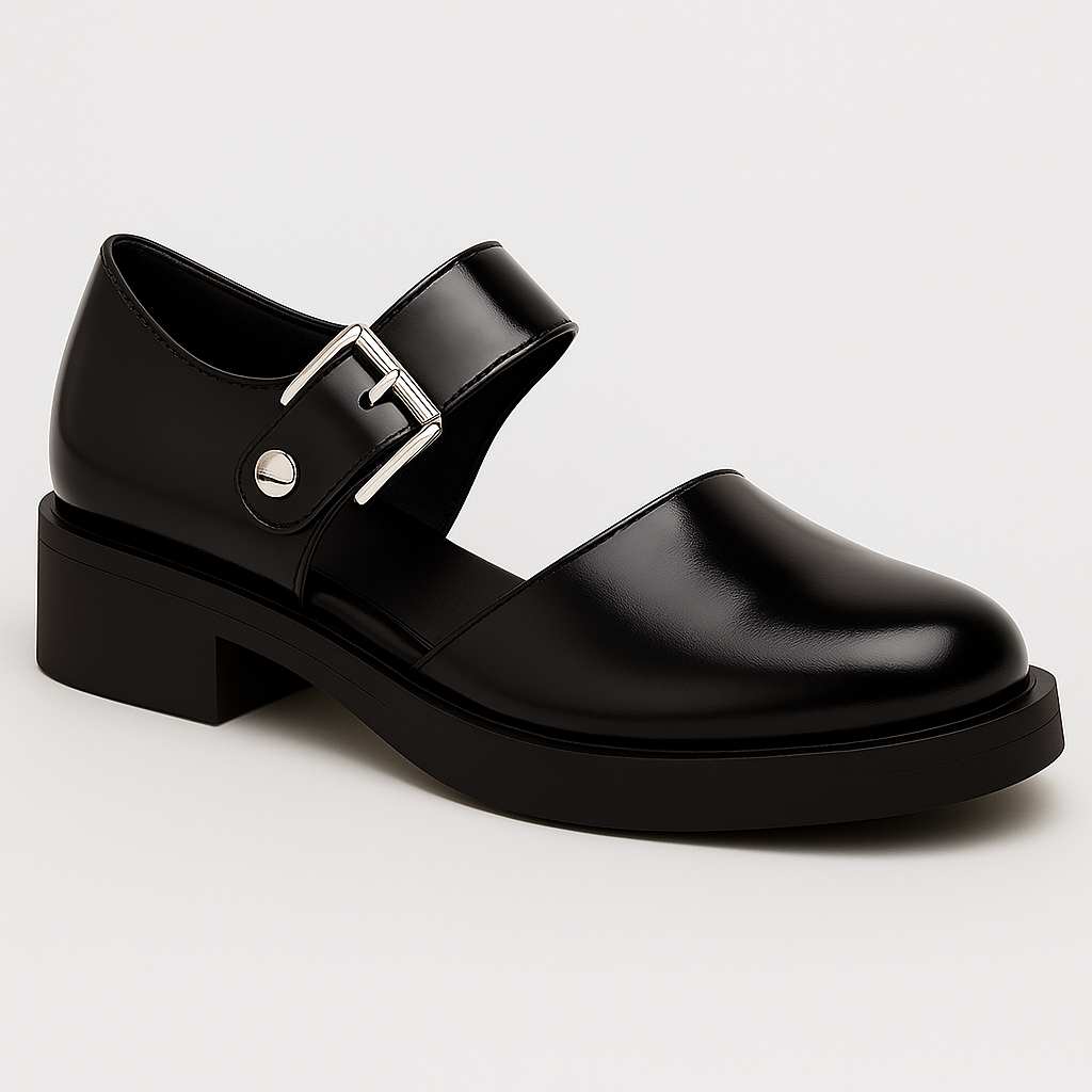 STYLISH MARY JANE SHOES WITH BUCKLE