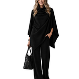 ELEGANT DRAPED TWO-PIECE SET