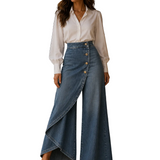 HIGH-WAIST RELAXED WIDE-LEG JEANS