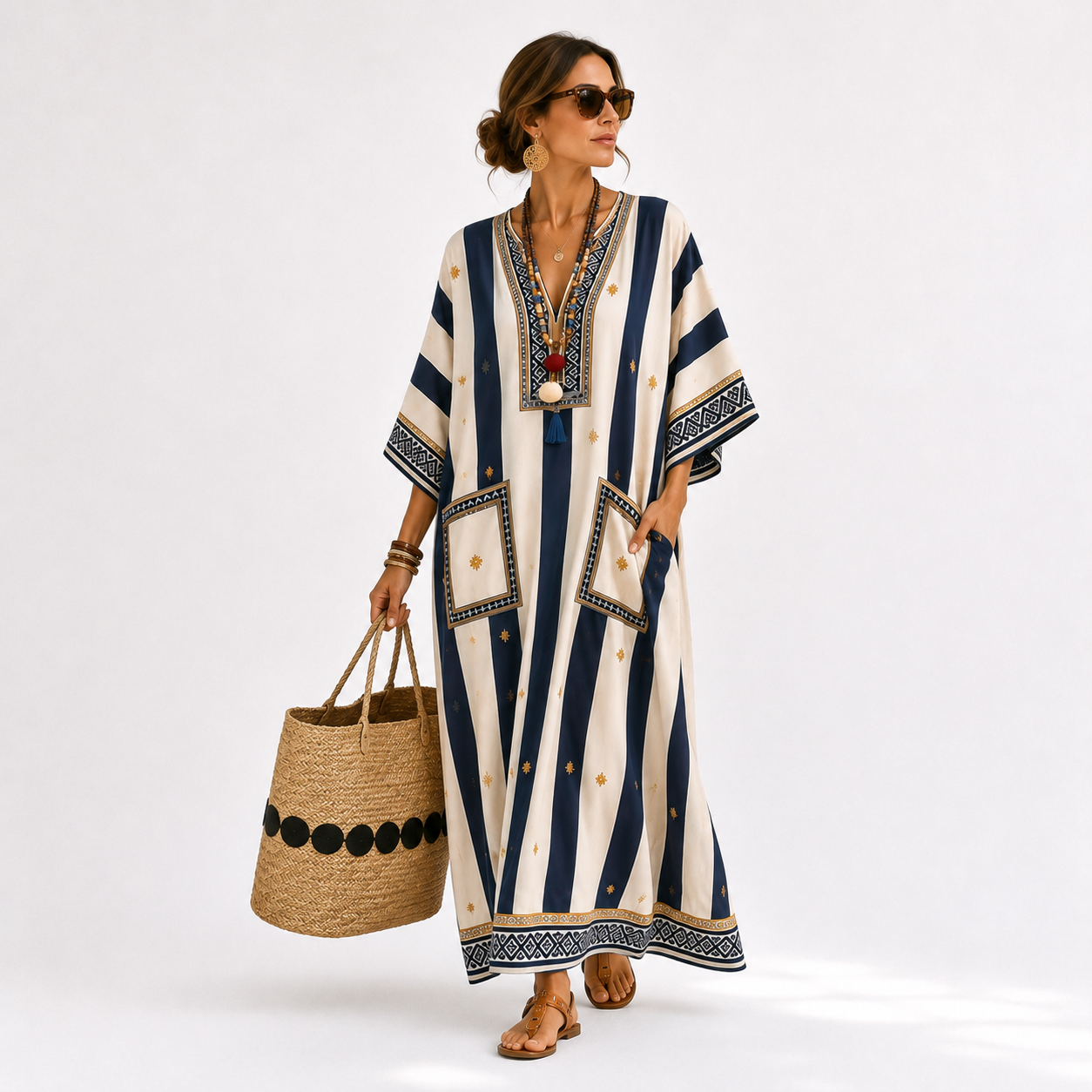 BLUE ETHNIC CAFTAN 2