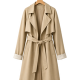 FLUID OPEN-LAPEL COAT FOR EFFORTLESS ELEGANCE