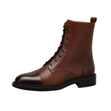 ELEGANT LEATHER ANKLE BOOTS
