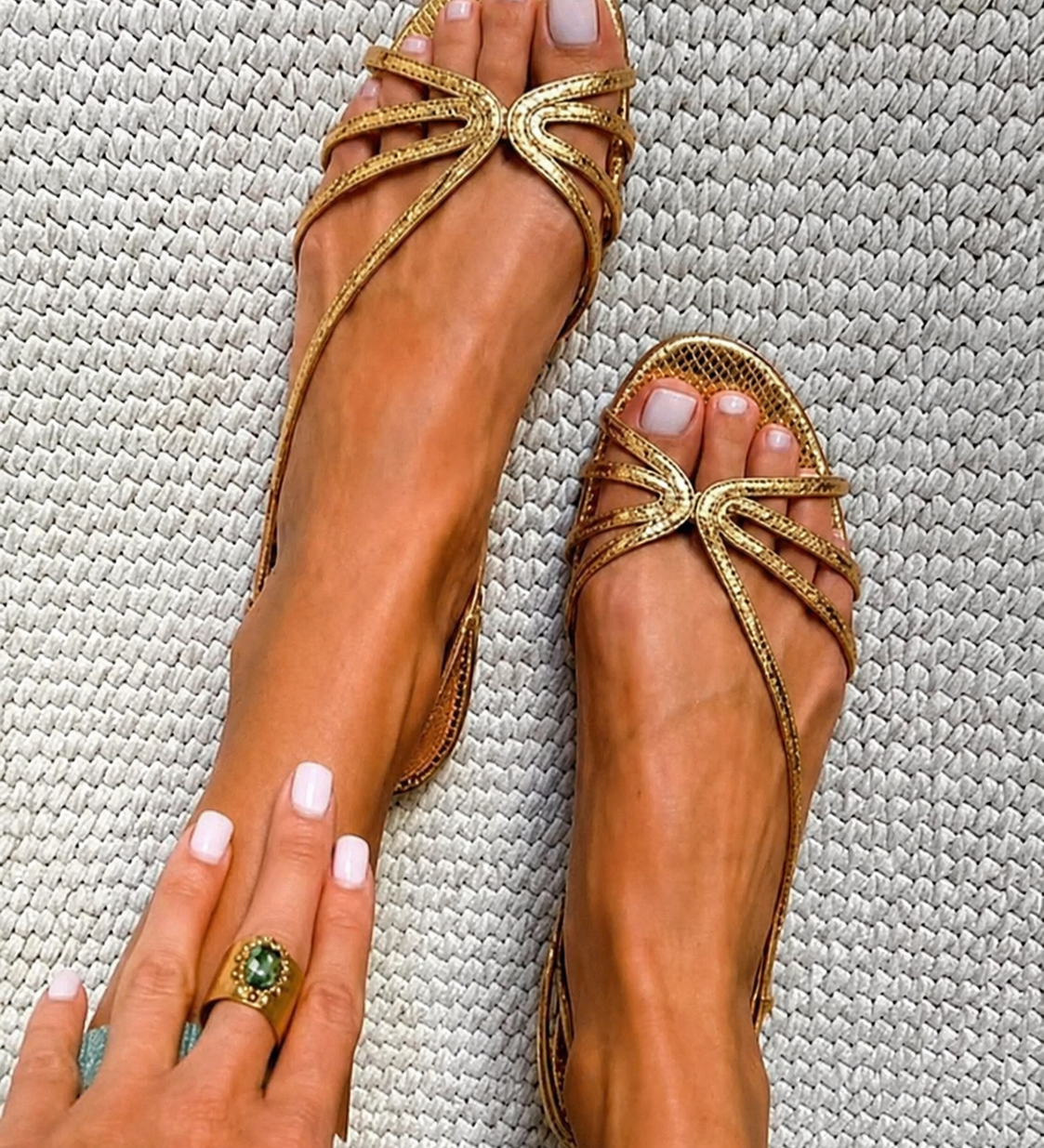 GOLDEN SUMMER ELEGANCE SANDALS