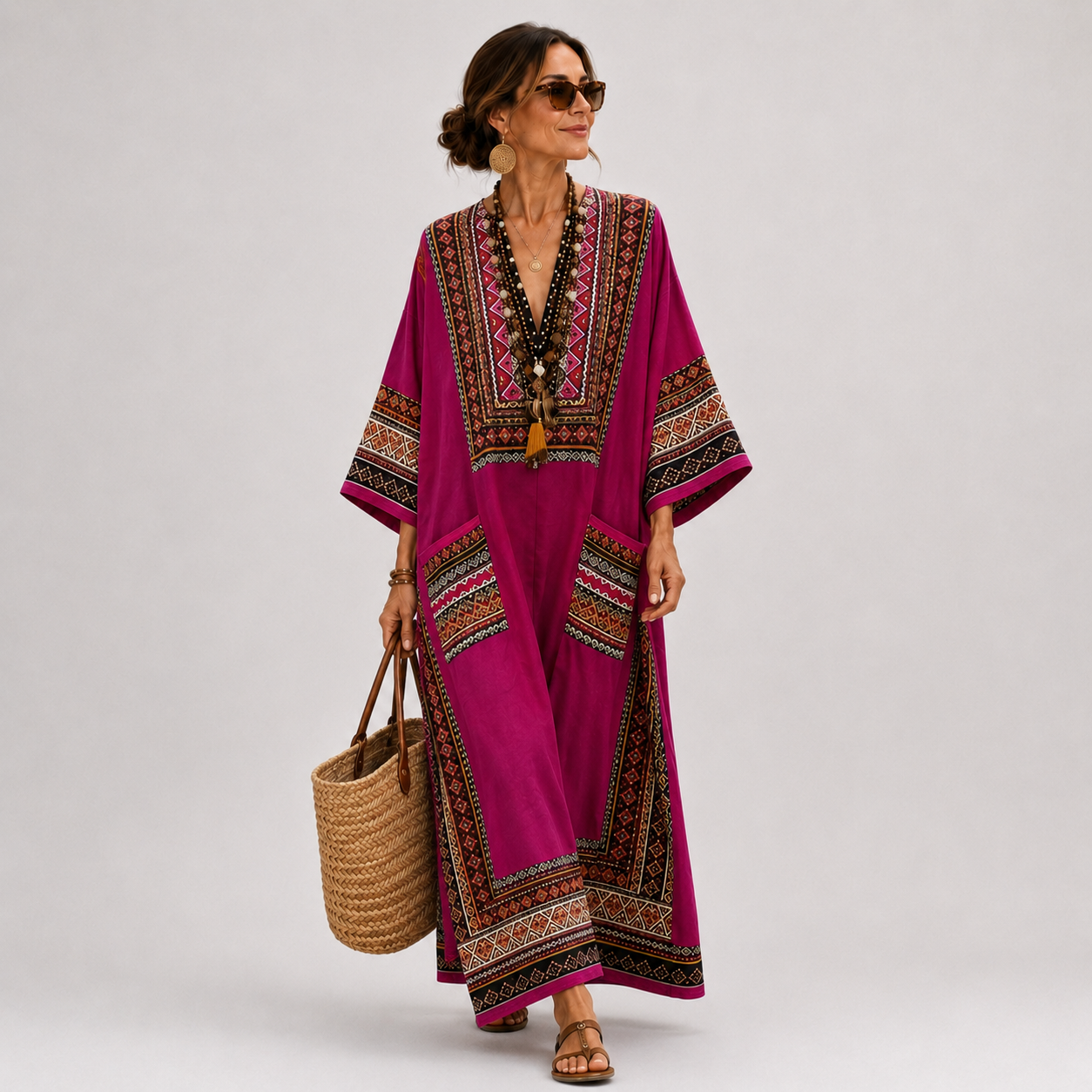 PURPLE ETHNIC CAFTAN