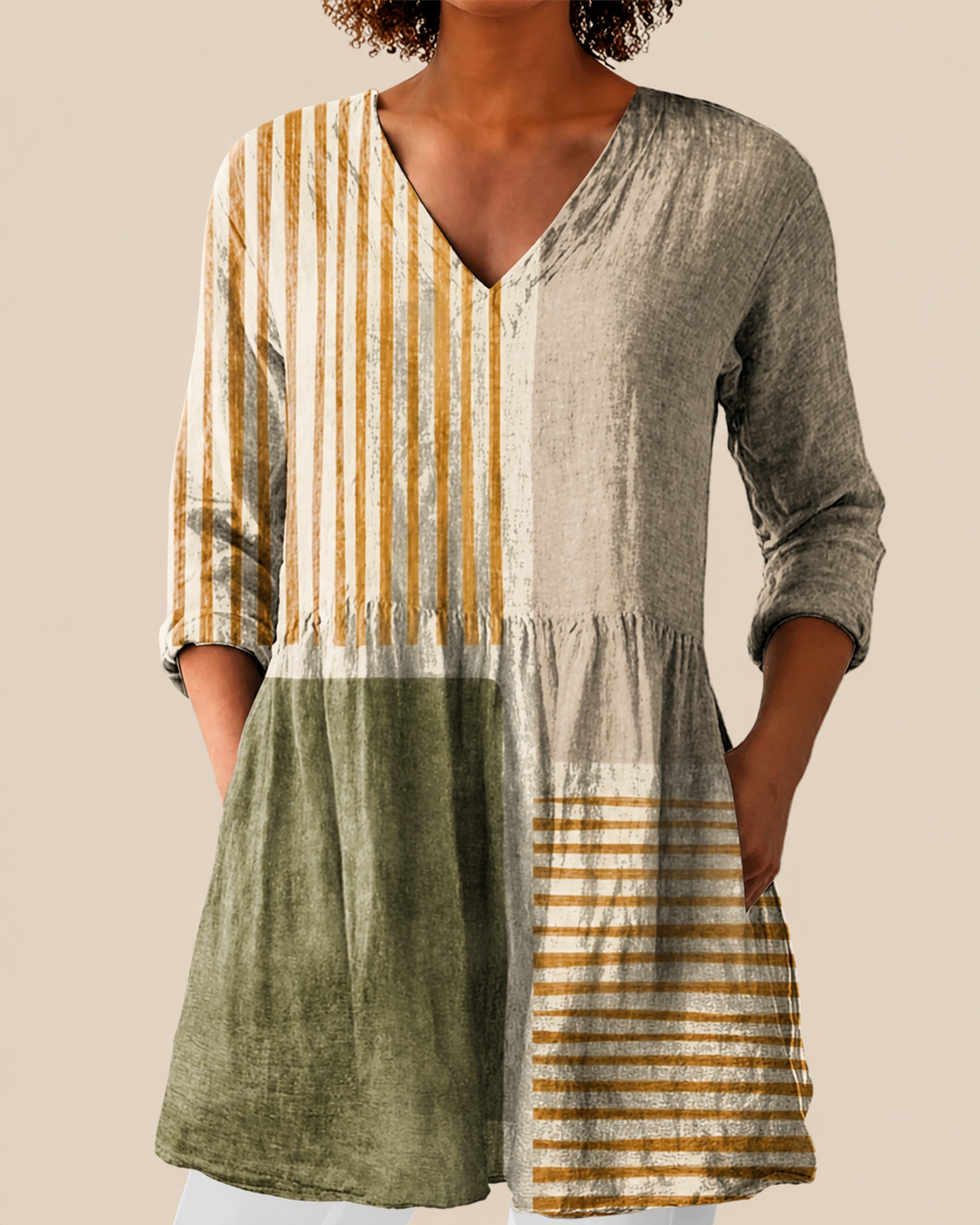 PATTERNED LONG BLOUSE 9