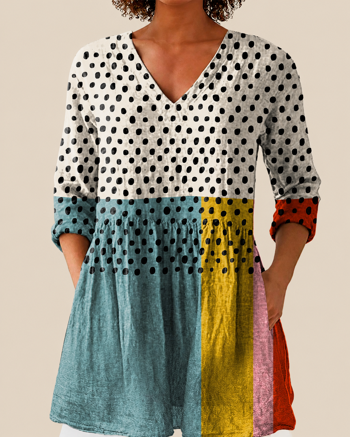 PATTERNED LONG BLOUSE 21