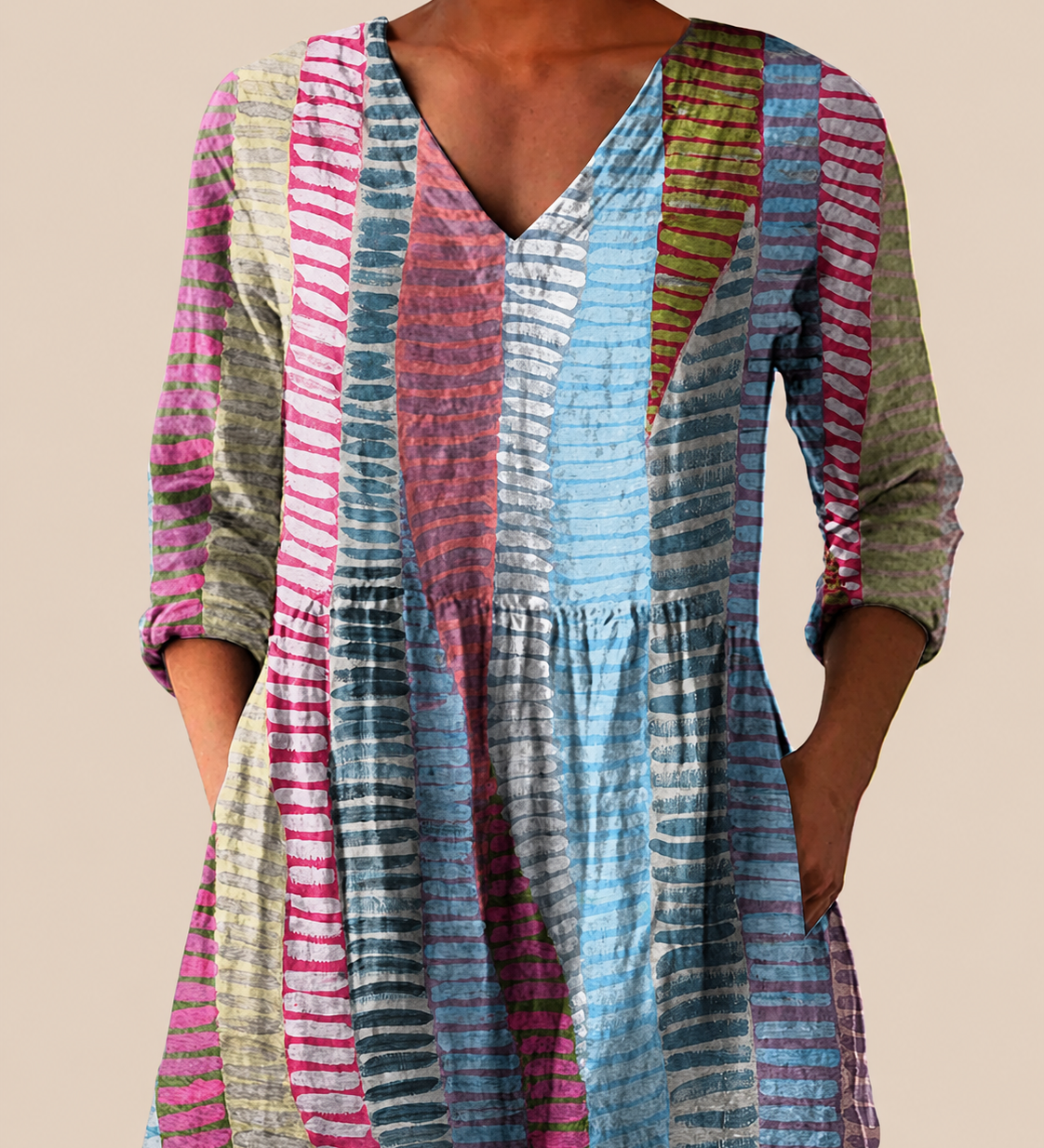 PATTERNED LONG BLOUSE 1