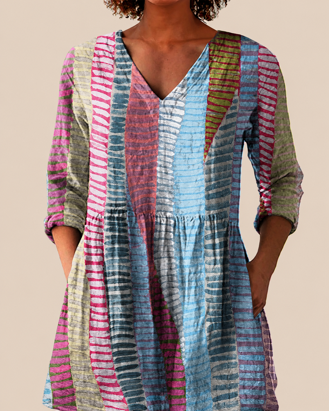 PATTERNED LONG BLOUSE 1