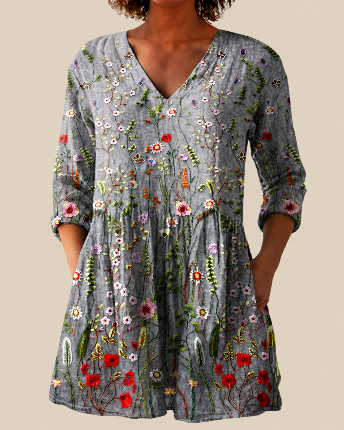 PATTERNED LONG BLOUSE 6