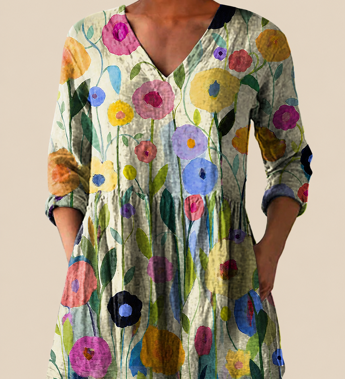 PATTERNED LONG BLOUSE 17