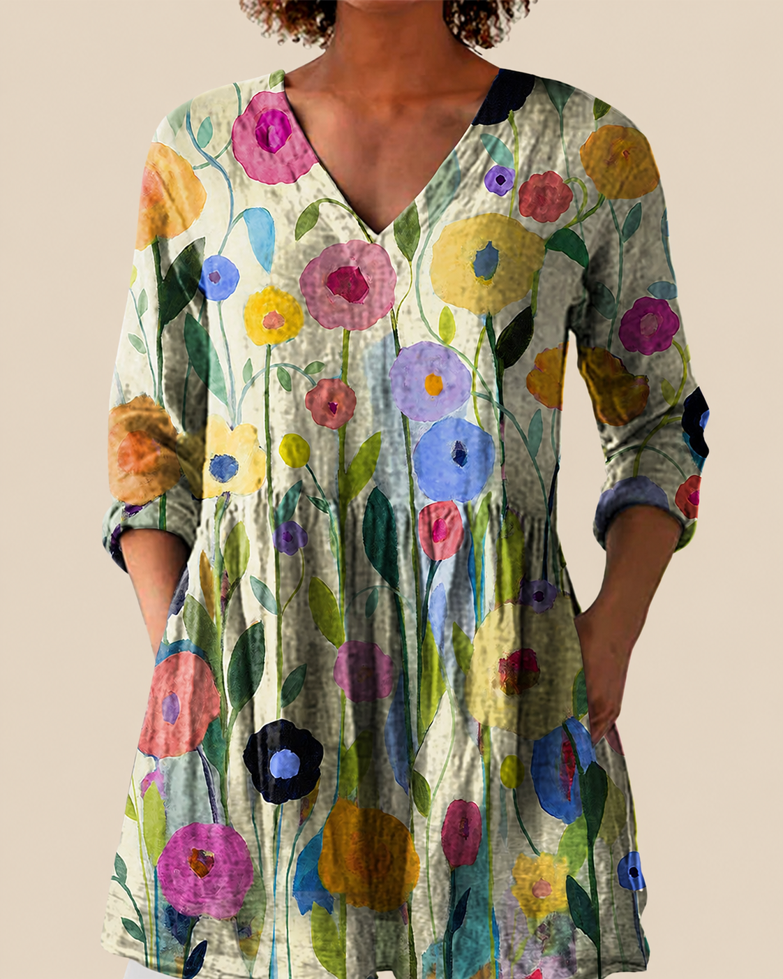 PATTERNED LONG BLOUSE 17