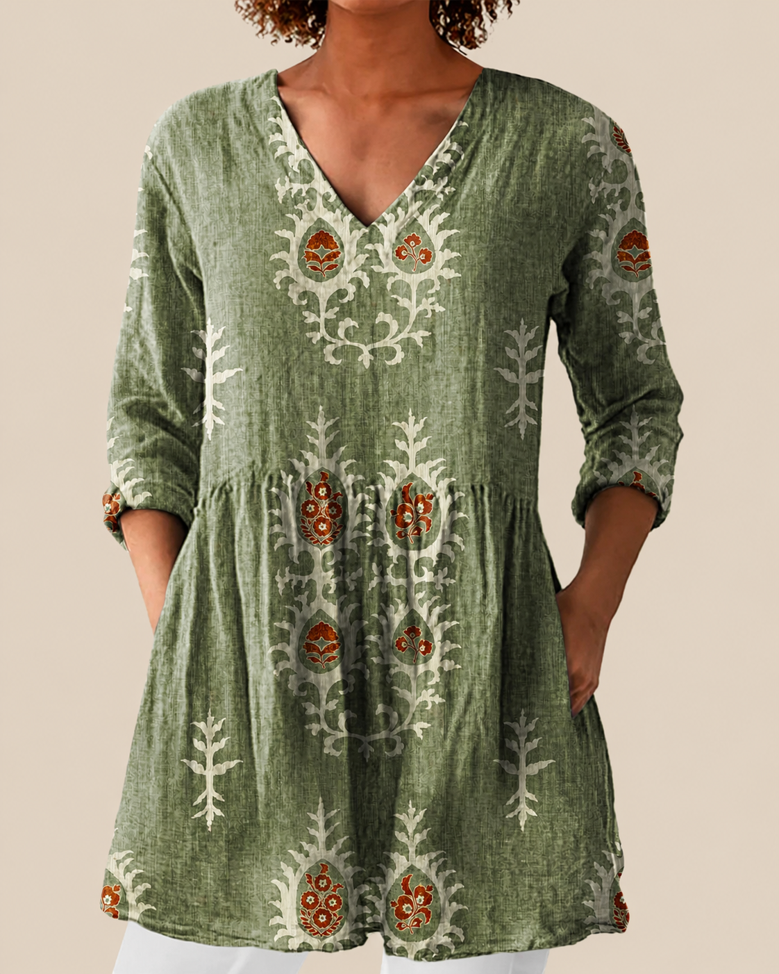 PATTERNED LONG BLOUSE 2