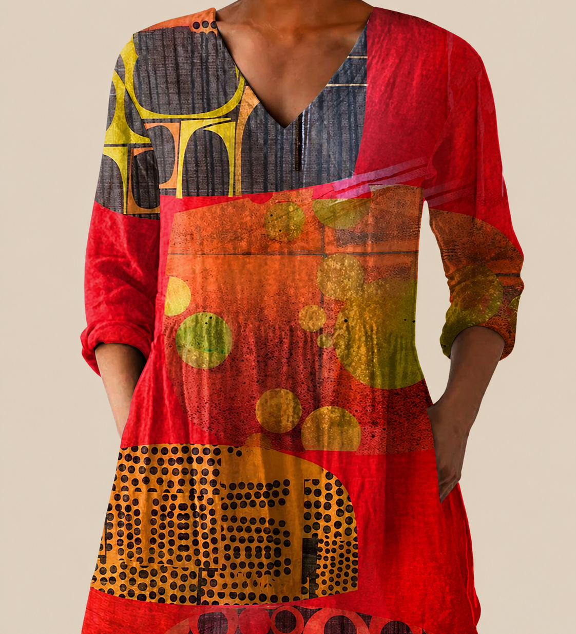 PATTERNED LONG BLOUSE 8