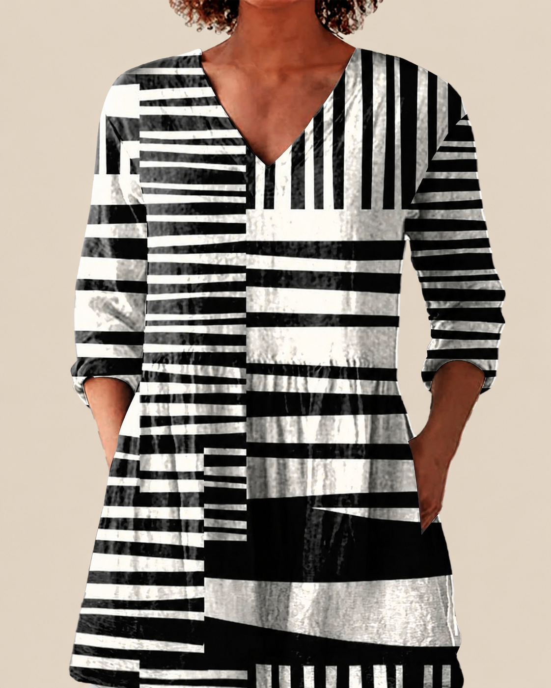 PATTERNED LONG BLOUSE 5