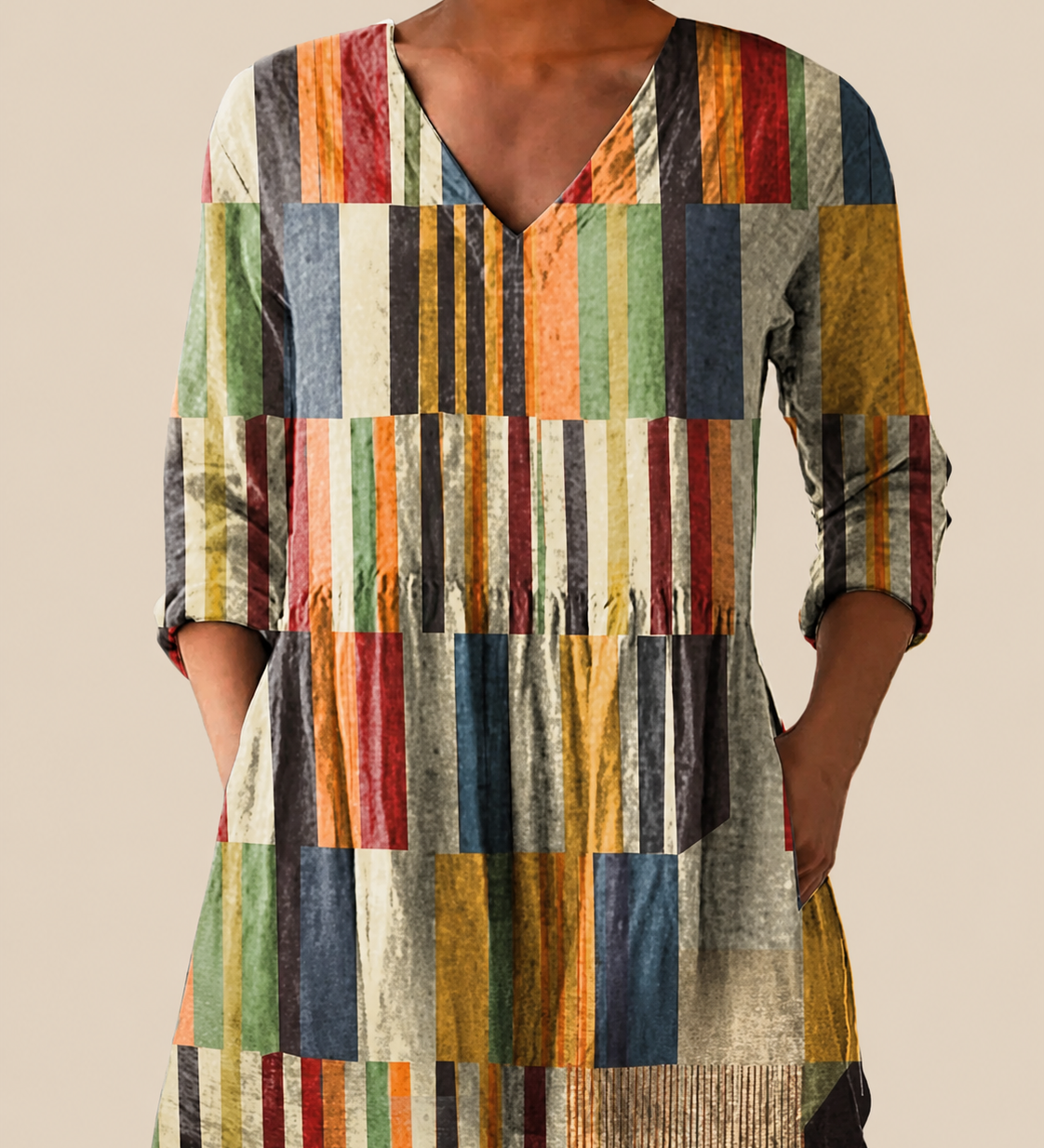 PATTERNED LONG BLOUSE 4