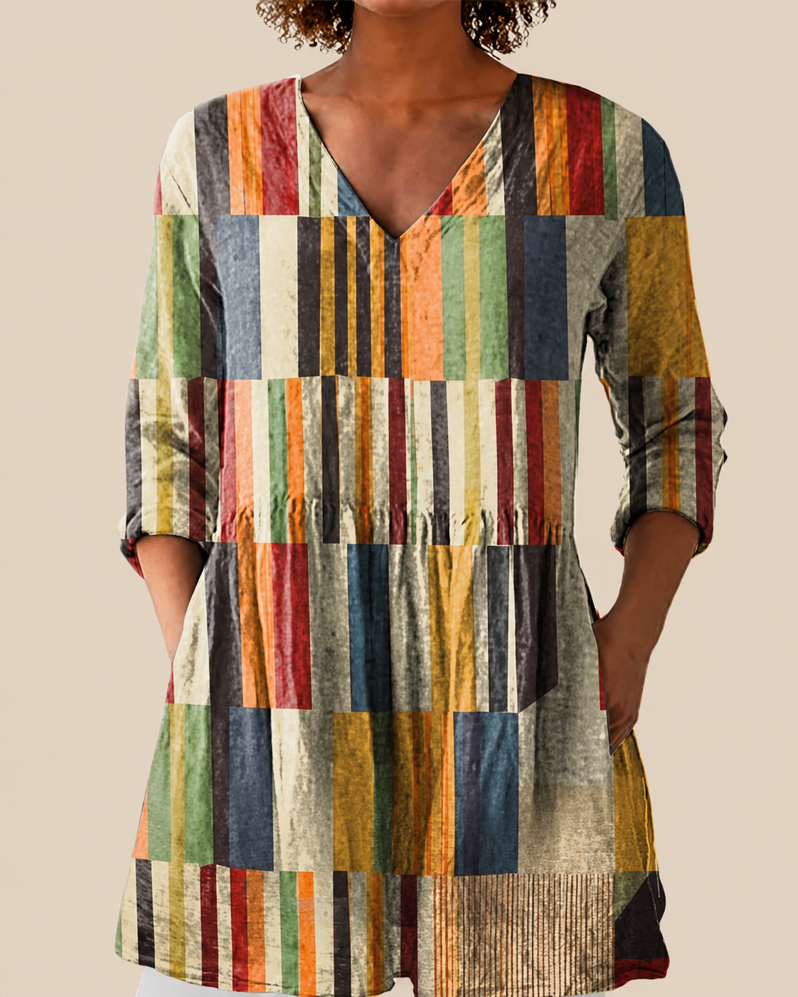 PATTERNED LONG BLOUSE 4
