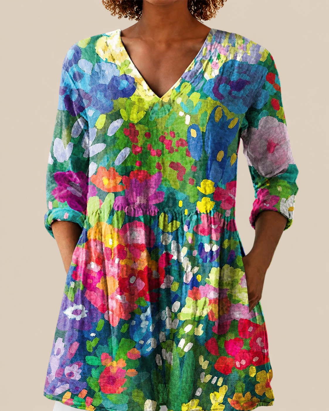 PATTERNED LONG BLOUSE 11