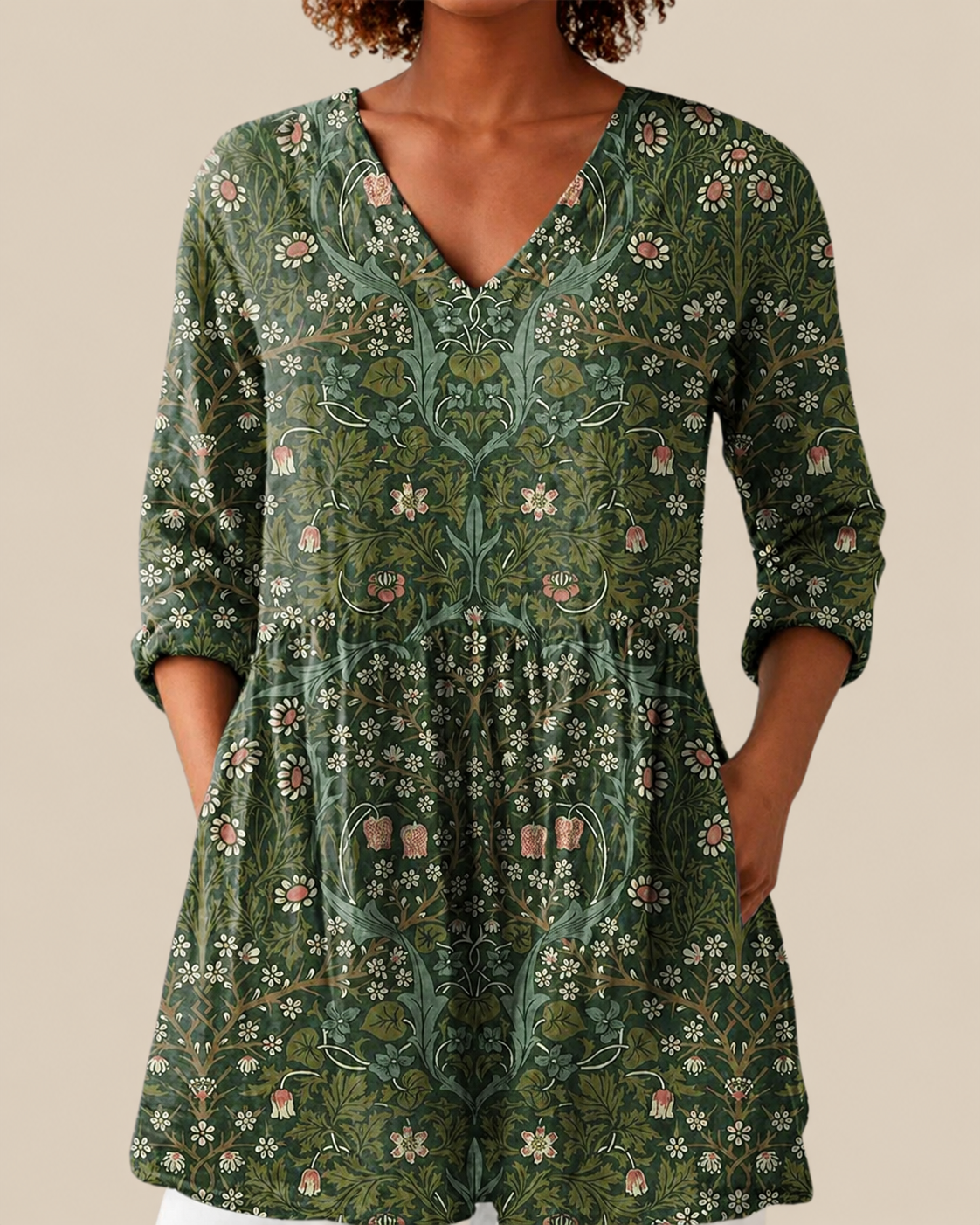 PATTERNED LONG BLOUSE 7