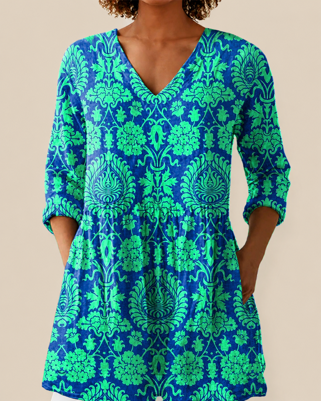 PATTERNED LONG BLOUSE 12