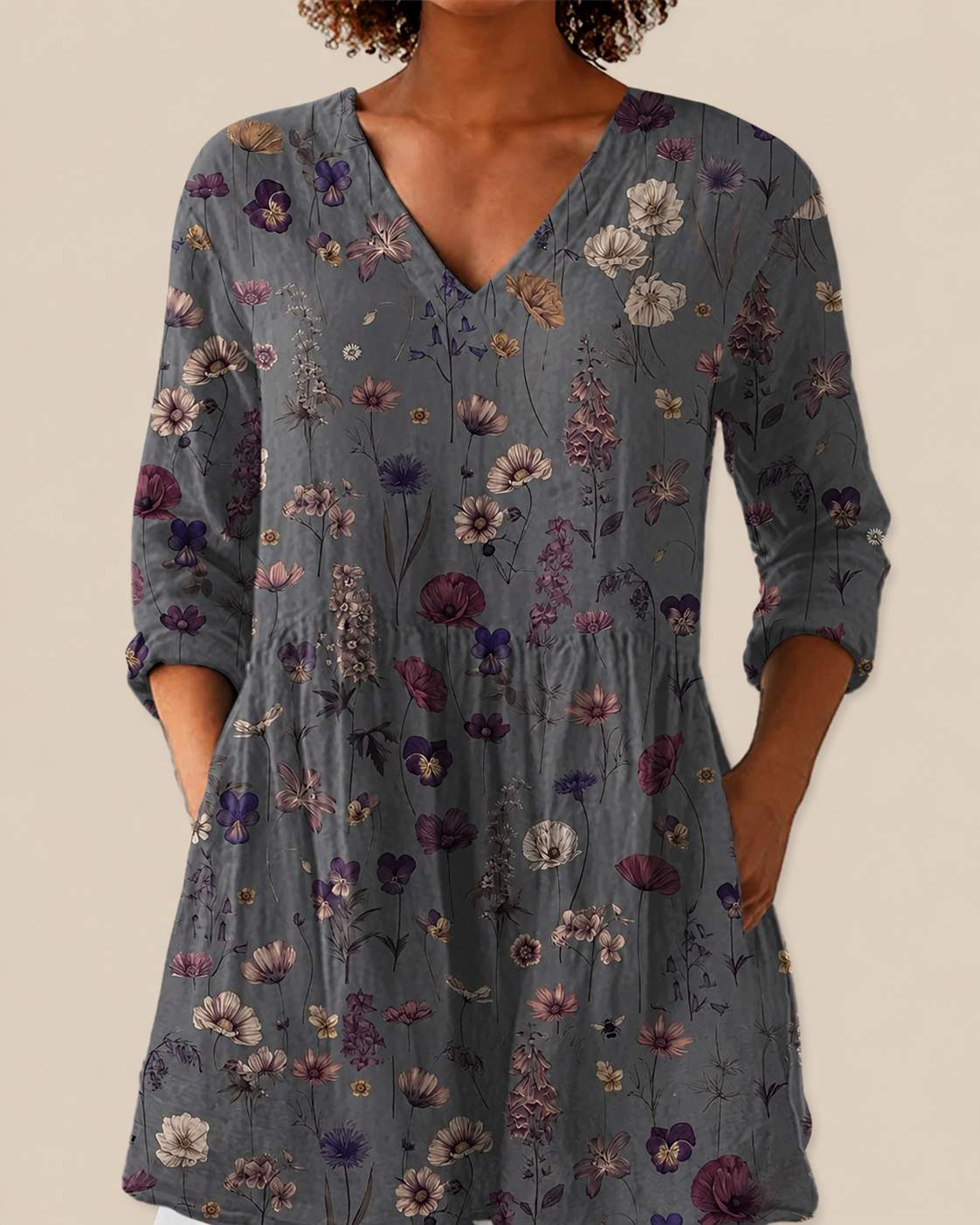 PATTERNED LONG BLOUSE 16