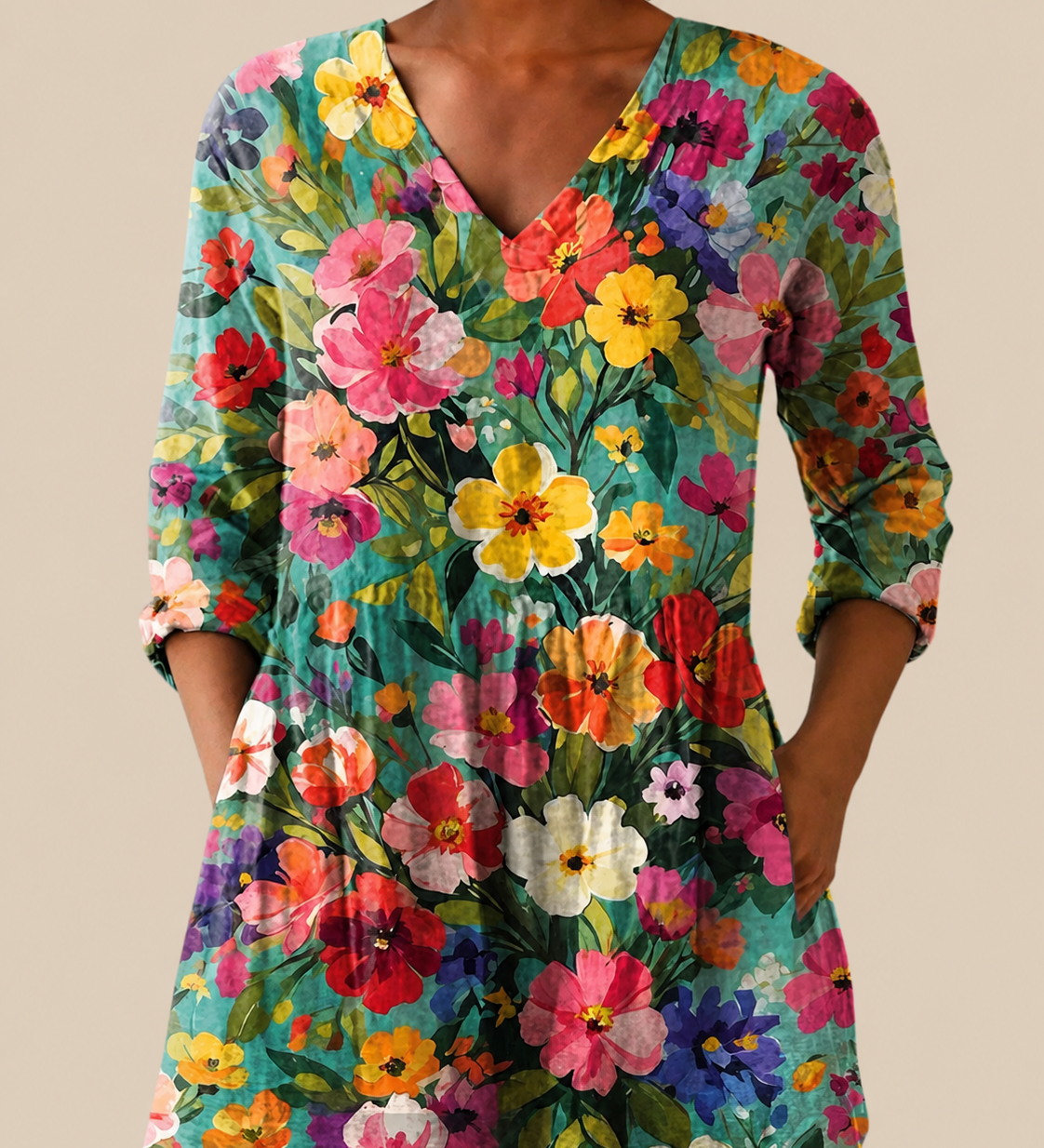 PATTERNED LONG BLOUSE 14