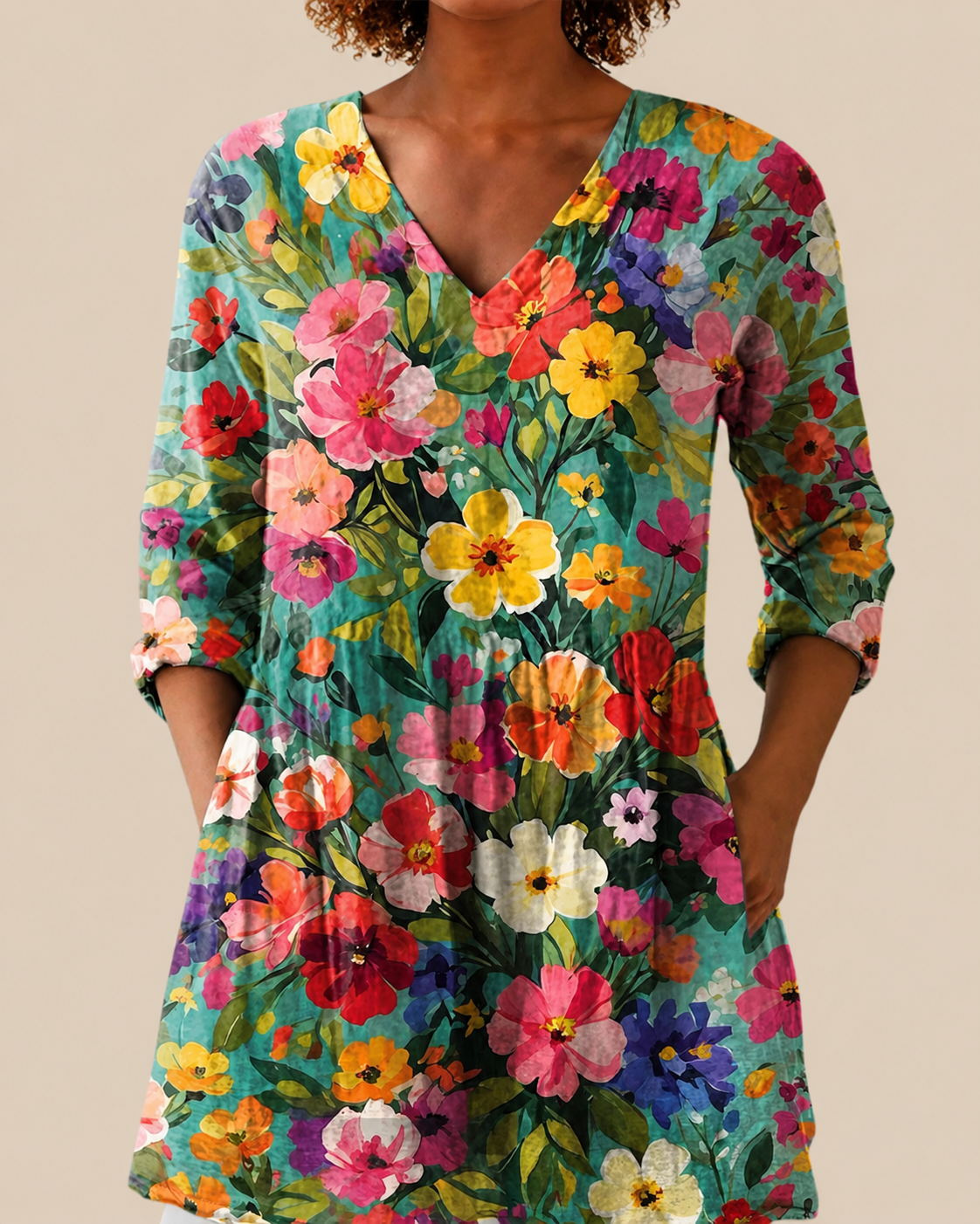 PATTERNED LONG BLOUSE 14