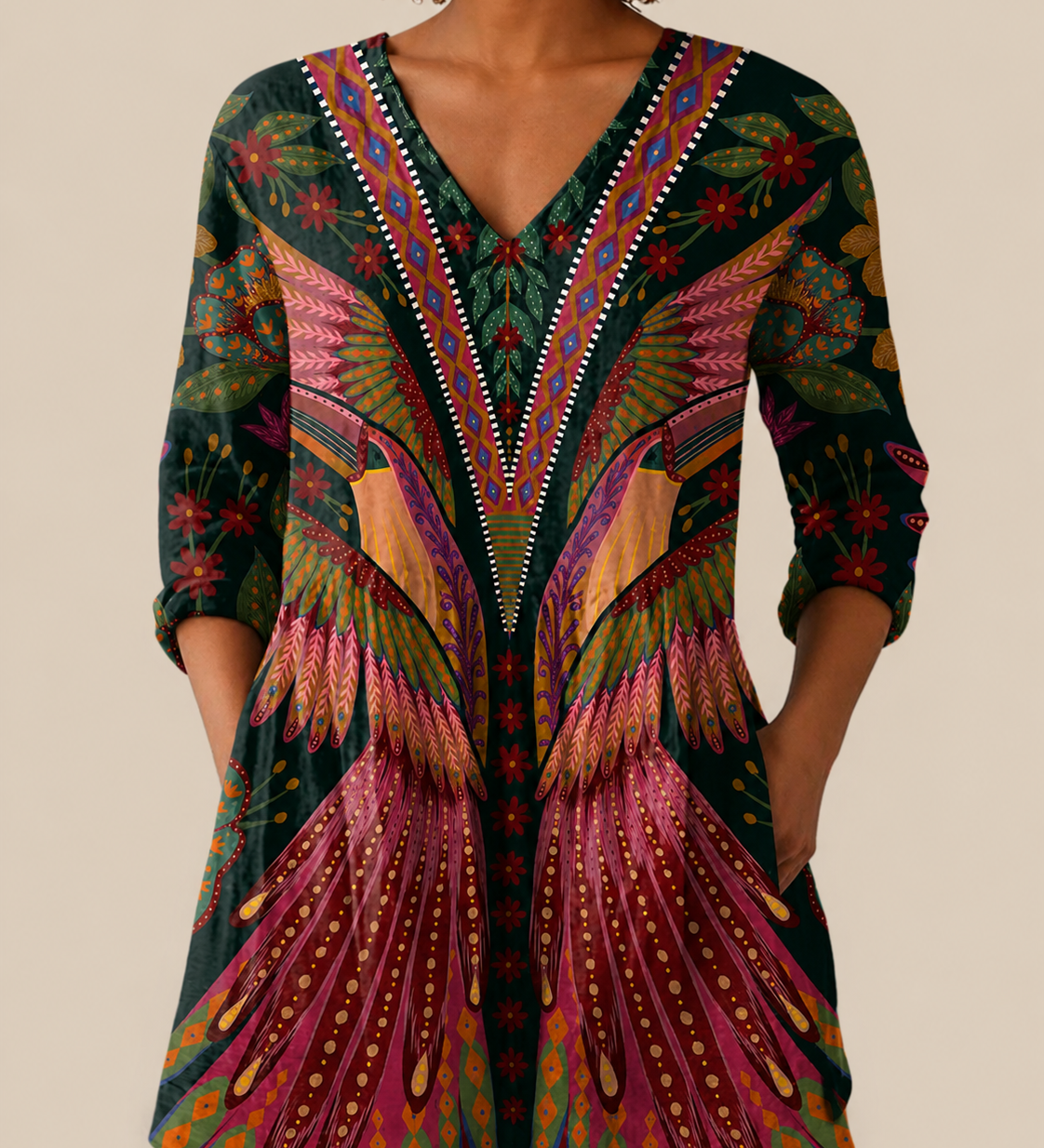 PATTERNED LONG BLOUSE 13