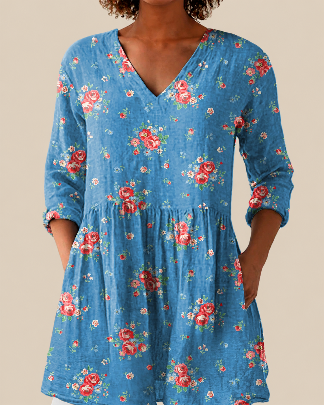 PATTERNED LONG BLOUSE 19