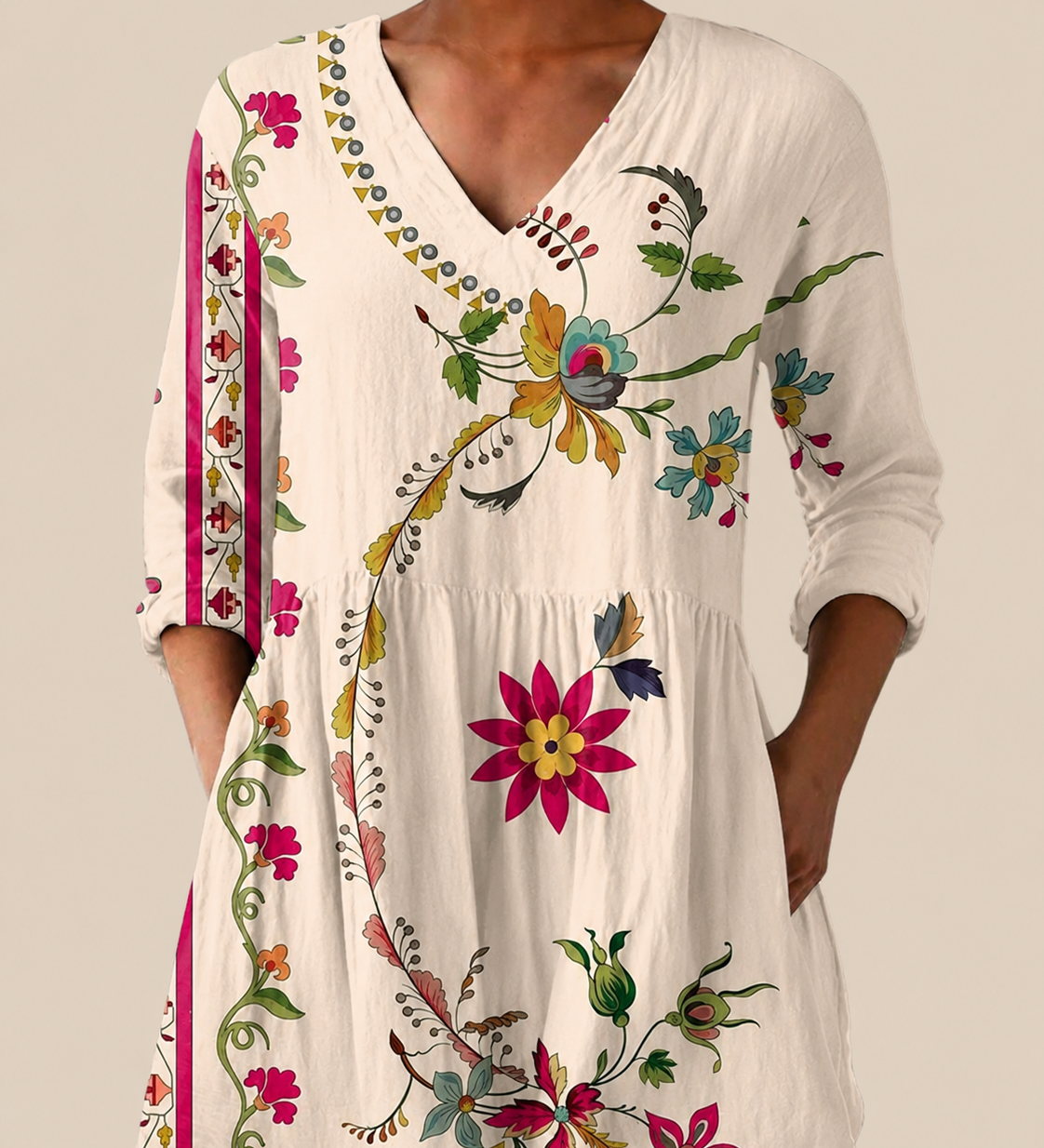 PATTERNED LONG BLOUSE 10