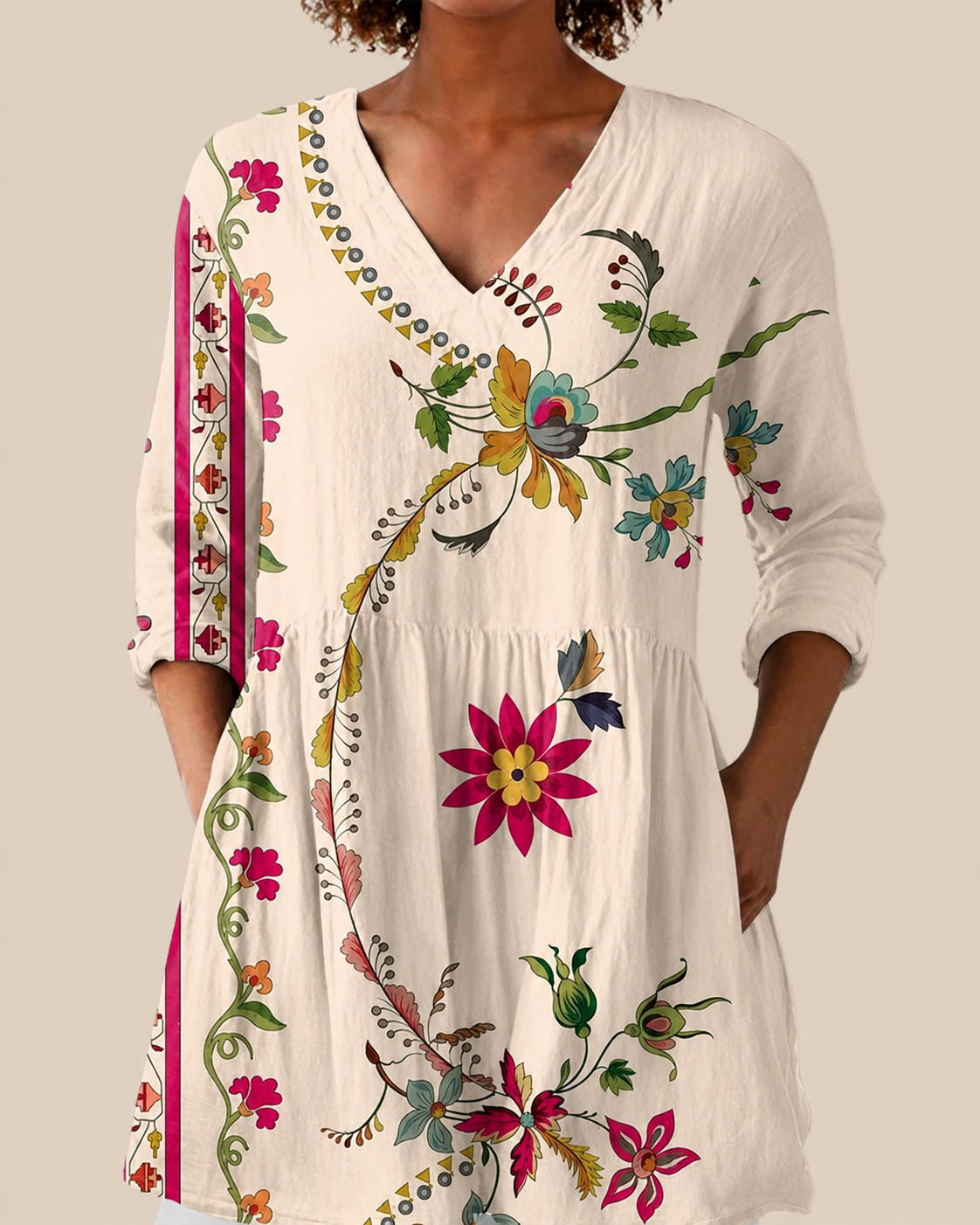PATTERNED LONG BLOUSE 10