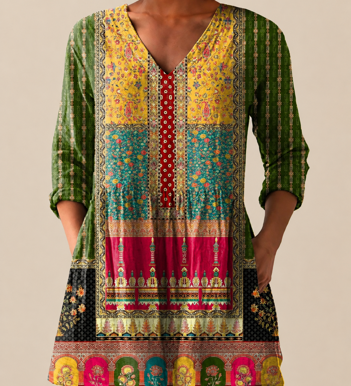 PATTERNED LONG BLOUSE 24