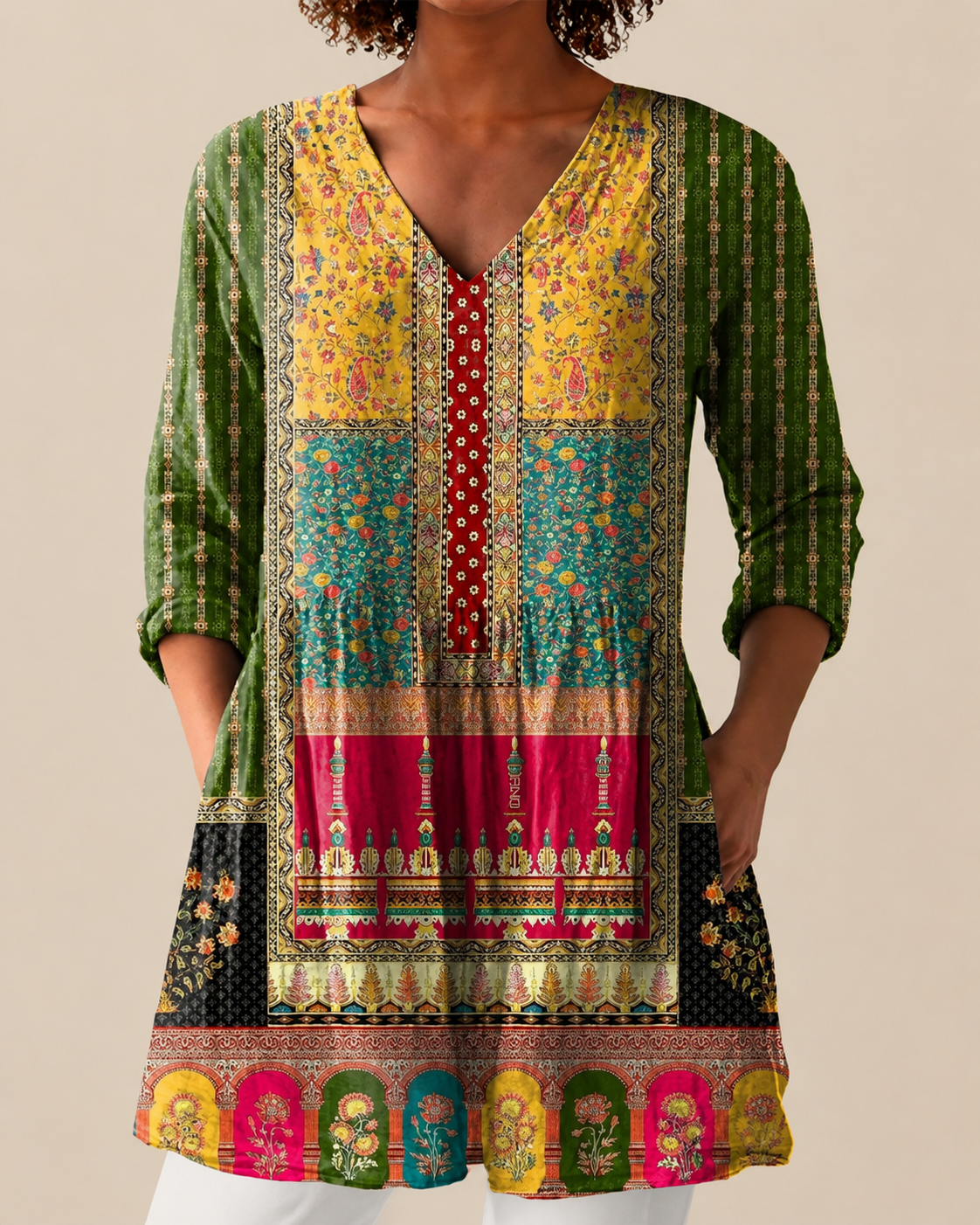 PATTERNED LONG BLOUSE 24