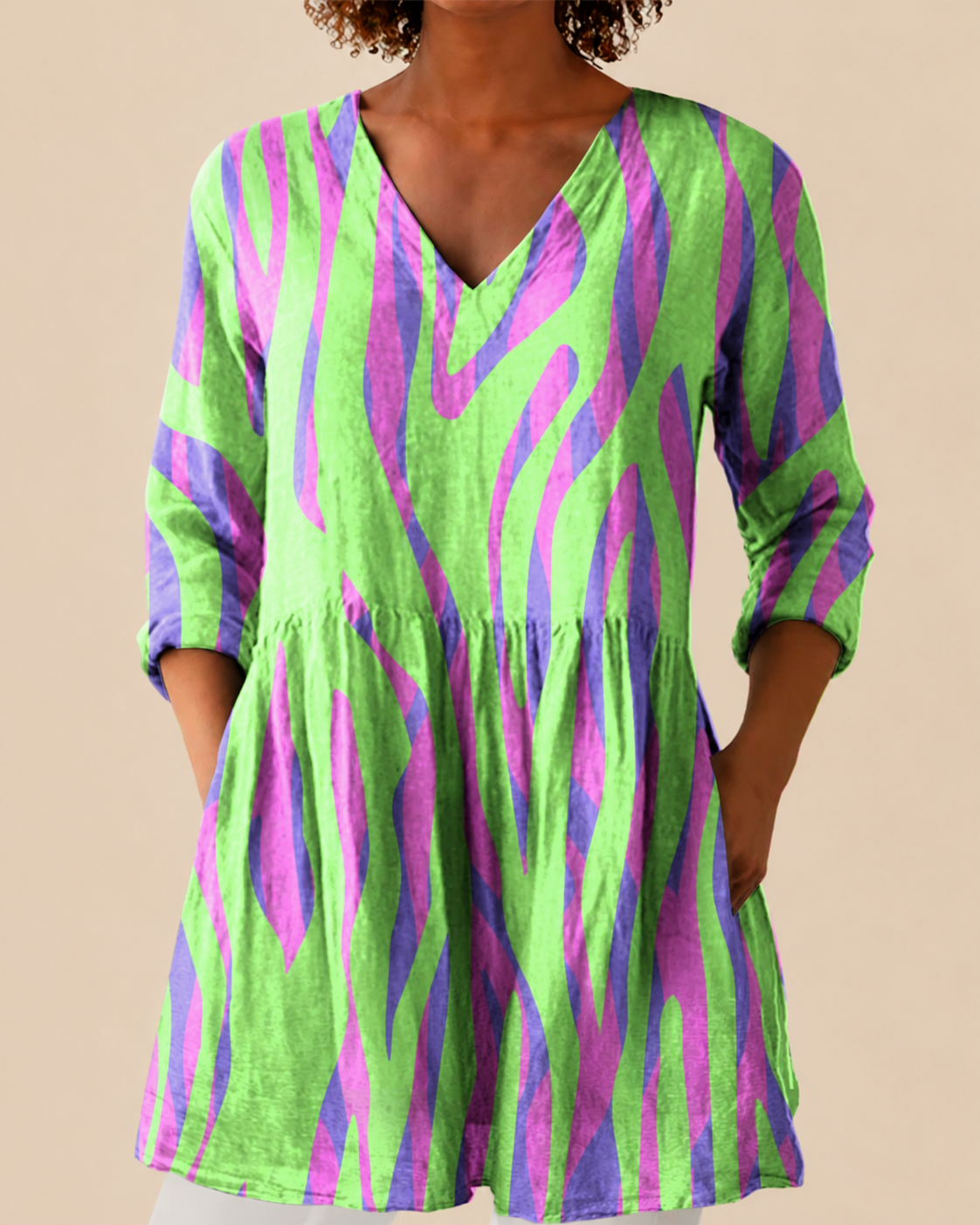 PATTERNED LONG BLOUSE 25