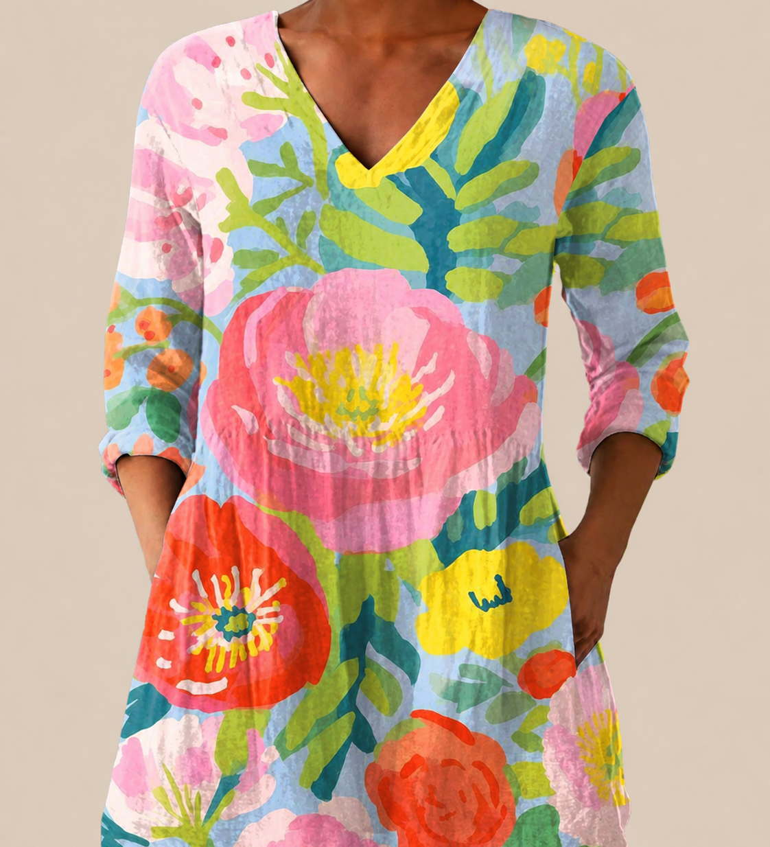 PATTERNED LONG BLOUSE 28