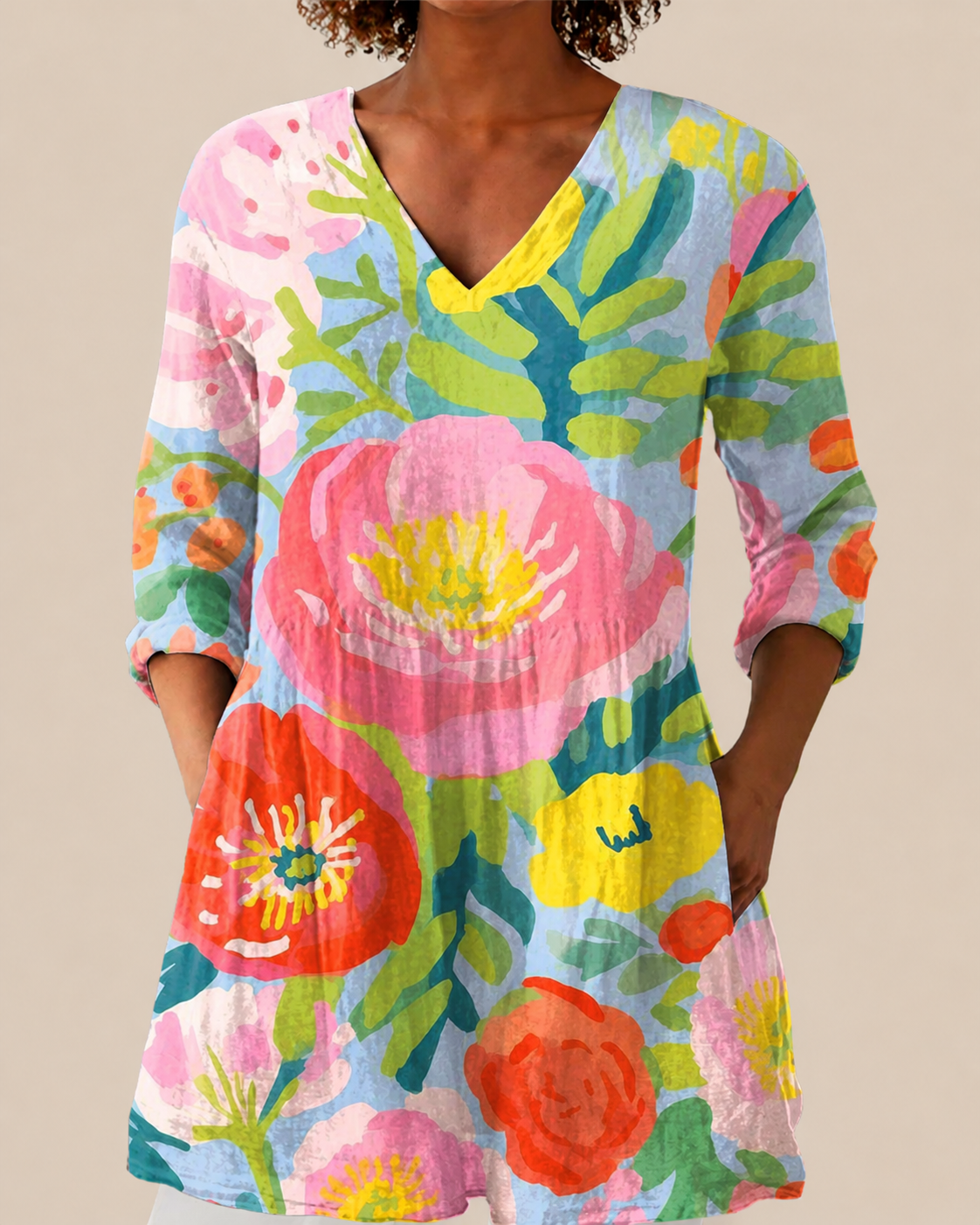 PATTERNED LONG BLOUSE 28