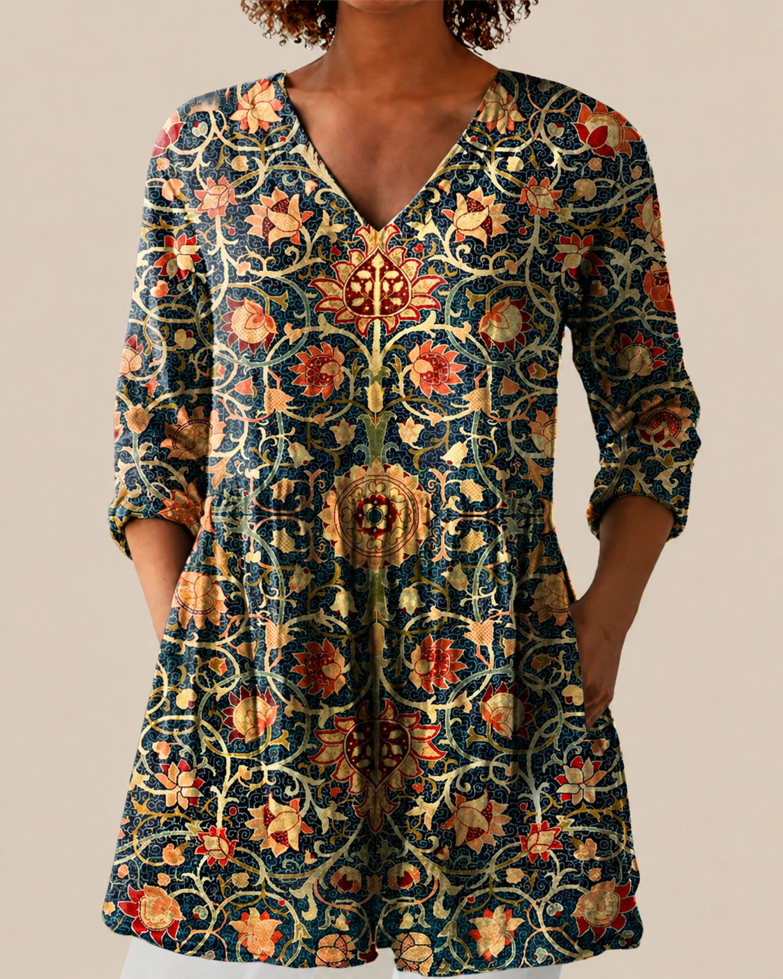 PATTERNED LONG BLOUSE 22