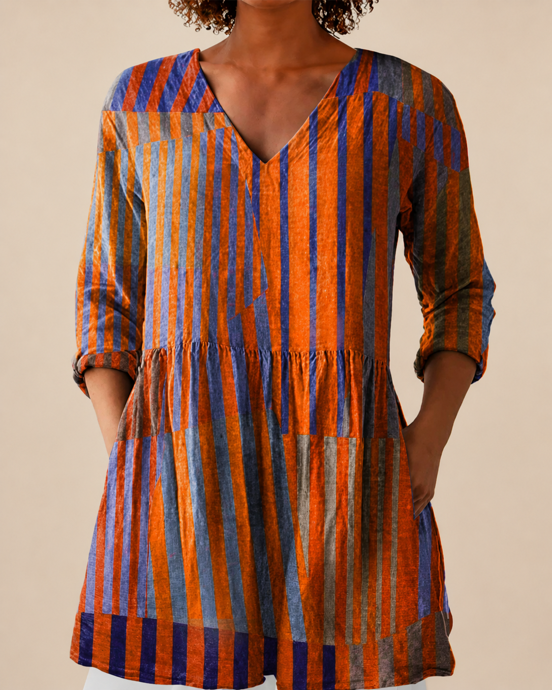PATTERNED LONG BLOUSE 23