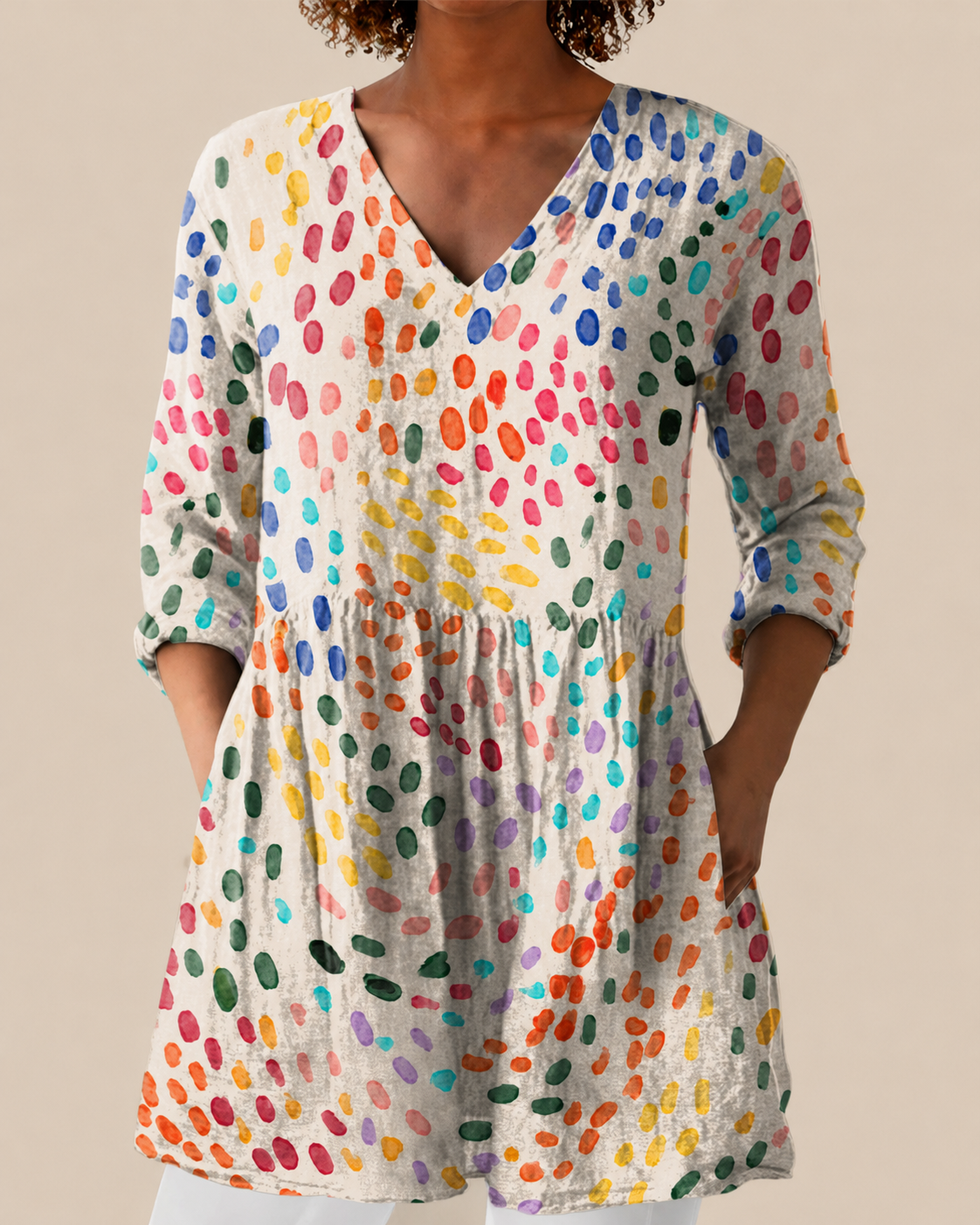 PATTERNED LONG BLOUSE 18