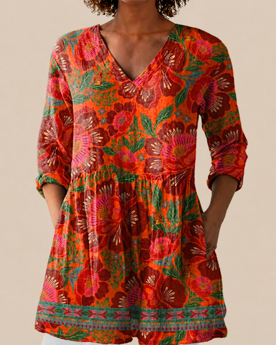 PATTERNED LONG BLOUSE 20