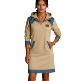 CASUAL HOODED DRESS